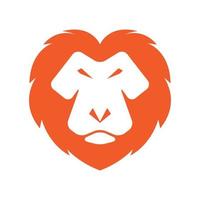 orange gesicht löwe modern minimalistisch logo symbol symbol vektor grafik design illustration idee kreativ