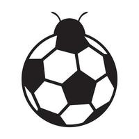 ball fußball mit insekt logo symbol symbol vektor grafik design illustration idee kreativ