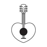 traditionelle ukulele mit liebe form logo design vektorgrafik symbol symbol zeichen illustration kreative idee vektor