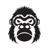 beängstigendes Gesicht Gorilla Logo Symbol Symbol Vektorgrafik Design Illustration Idee kreativ vektor