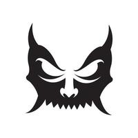 Schädel Monster Maske Ninja Kultur Logo Design Vektorgrafik Symbol Symbol Zeichen Illustration kreative Idee vektor