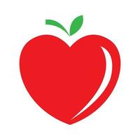 frisches obst rot liebe apfel logo symbol symbol vektor grafik design illustration idee kreativ