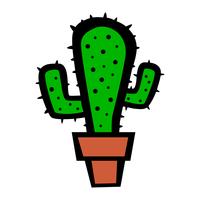 Kaktuspflanze-Karikaturvektorillustration vektor
