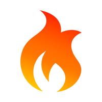 Flamme Vektor Icon