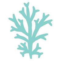 vektor bild av tång, logotyp symbol. element av undervattensflora och fauna, handritad.