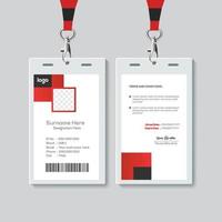 einfache ID-Karten-Designvorlage. Professioneller Personalausweis-Vorlagenvektor für Mitarbeiter. vektor