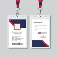 einfache ID-Karten-Designvorlage. Professioneller Personalausweis-Vorlagenvektor für Mitarbeiter. vektor