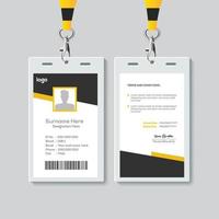 enkel id-kort designmall. professionell identitetskort mall vektor för anställd.