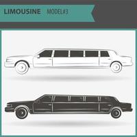 illustration av två vip limousine isolerad på vit bakgrund vektor