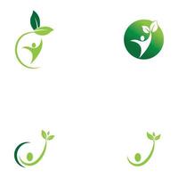 mänskligt hälsosamt liv logotyp mall vektor ikon