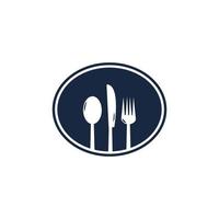 Gabel und Löffel Restaurant Logo Vektor Vorlage vector