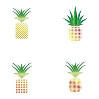 Ananas-Logo-Vektor-Illustration-Hintergrund vektor