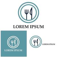 Gabel und Löffel Restaurant Logo Vektor Vorlage vector