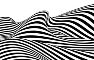 abstrakte schwarze und weiße Streifenlinien gewelltes Design Artwork dekorativ. Überlappung für minimalen Stilhintergrund. Illustrationsvektor vektor