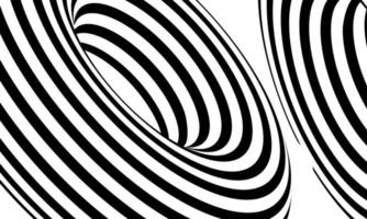 lager vektormönster av svarta och vita linjer optisk illusion vektorillustration bakgrund del 1 vektor