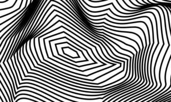 Aktienvektor abstrakte optische Täuschung Linien Hintergrund Schwarz-Weiß-Illusionen Konzeptdesign Teil 2 vektor