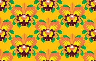 ethnischer Blumenhintergrund. nahtloses muster in stammes-, volksstickerei und mexikanischem stil. aztekischer geometrischer kunstornamentdruck.design für teppich, tapete, kleidung, verpackung, stoff, bezug, textil vektor