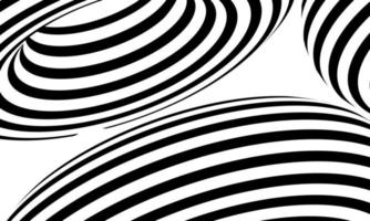 lager vektormönster av svarta och vita linjer optisk illusion vektorillustration bakgrund del 6 vektor