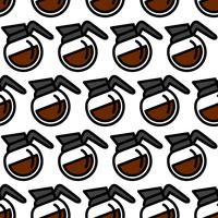 Kaffeekanne heißes Getränk Cartoon Illustration vektor