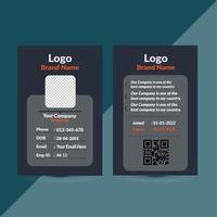 ID-kortdesign vektor