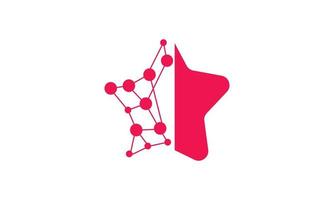 Aktienvektor abstrakte Star-Tech-Business-Identity-Logo-Vorlage vektor