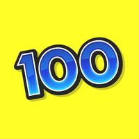 Nr. 100 / hundert coole modische Text-Grafik vektor
