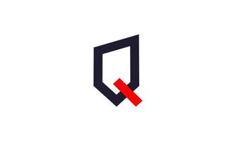 lager illustration bokstaven q logotyp ikon designmall element vektor