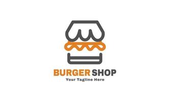 Aktienvektorillustration Burger-Shop-Logo-Design-Kollektion vektor