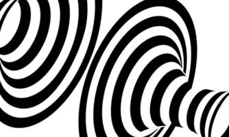 abstraktes Muster aus schwarzen und weißen Linien optische Täuschung Vektor Illustration Hintergrund Teil 4