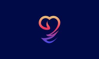 lager vektor den stiliserade symbolen med gradient färg hjärta