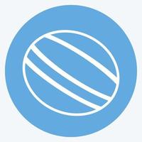 Rockmelon-Symbol im trendigen blauen Augen-Stil isoliert auf weichem blauem Hintergrund vektor