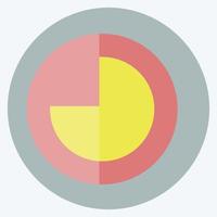 cirkeldiagram ikon i trendig platt stil isolerad på mjuk blå bakgrund vektor