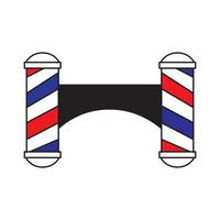 Barber bridge logotyp vektor ikon illustration design