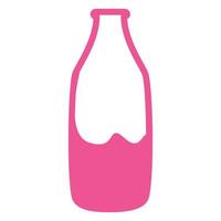 flasche rosa erdbeergetränk logo design vektor symbol symbol illustration