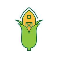 Lager Mais Landwirtschaft Logo Design Vektor Icon Symbol Illustration