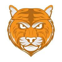 cooles gesicht tiger orange modern logo design vektorgrafik symbol symbol zeichen illustration kreative idee vektor