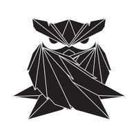 geometrisk svart form uggla logotyp symbol ikon vektor grafisk design illustration
