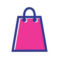 abstrakt rosa shoppingväska logotyp vektor ikon illustration design