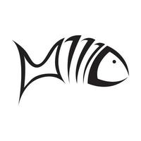 fisk kropp skiva ikon design grafisk illustration vektor