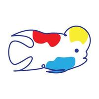 abstrakt louhan fisk logotyp vektor ikon illustration design