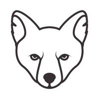 head fox linjer konst logotyp symbol ikon vektor grafisk design illustration
