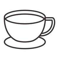 Linien Hipster Kaffee oder Tee Tasse Logo Symbol Vektor Icon Illustration Grafikdesign