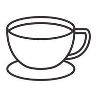 linjer hipster kaffe eller te kopp logotyp symbol vektor ikon illustration grafisk design