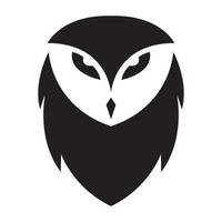 svart huvud ansikte kattuggla logotyp symbol ikon vektor grafisk design illustration idé kreativ