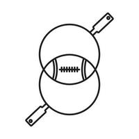 linjer boll amerikansk fotboll logotyp symbol vektor ikon illustration grafisk design