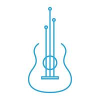 linien gitarrentechnologie logo vektor symbol illustration design