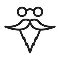 linjer skägg och mustasch man logotyp vektor symbol ikon design illustration