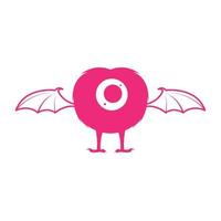 ein auge monster niedlich mit flügeln logo design vektorgrafik symbol symbol zeichen illustration kreative idee vektor