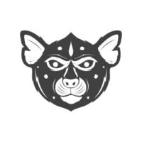 svart ansikte hyenor logotyp design vektor grafisk symbol ikon tecken illustration kreativ idé