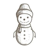 snögubbe vintage med kall hatt logotyp vektor symbol ikon design illustration